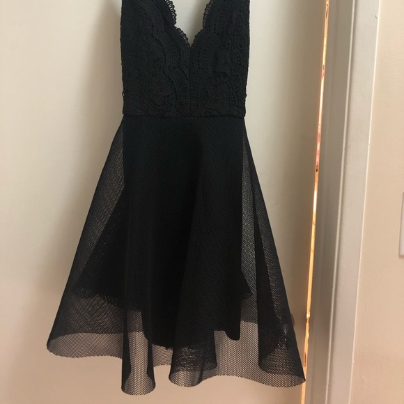 Mini Black Party Dress - Picture 3 of 7